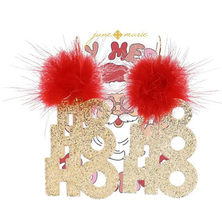 Red Pom HOHOHO Earrings - Boutique Bella BellaEarrings