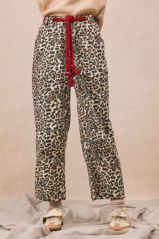 Red Rope Leopard Pants - Boutique Bella Bellapants
