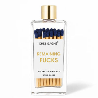 Remaining Fucks - Glass Bottle Safety Matches - Boutique Bella BellaMatches
