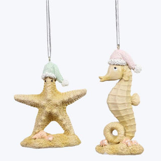 Resin Coastal Christmas Sand Starfish or Seahorse Ornament - Boutique Bella BellaChristmas Ornament