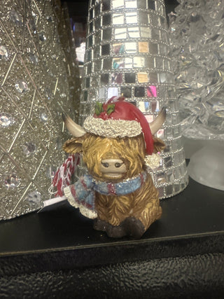 Resin Highland Cow Ornament - Boutique Bella BellaOrnament