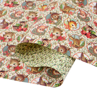 Retro Deer Gift Wrap - Boutique Bella BellaChristmas