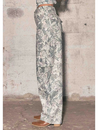 Rhinestone Camo Print Baggy Barrel Jeans - Boutique Bella BellaJeans
