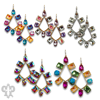 Rhinestone chandelier teardrop earring - last call - Boutique Bella BellaEarrings