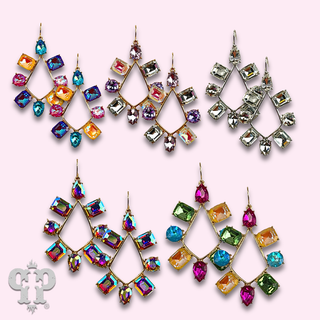 Rhinestone chandelier teardrop earring - last call - Boutique Bella BellaEarrings