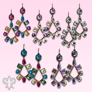 Rhinestone chandelier teardrop earring with Austrian crystal - Boutique Bella BellaEarrings