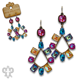 Rhinestone chandelier teardrop earring with Austrian crystal - Boutique Bella BellaEarrings