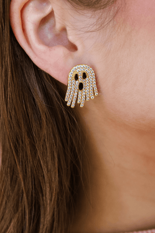 Rhinestone Ghost Earrings - Boutique Bella BellaEarring