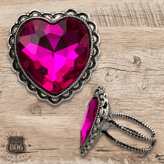 Rhinestone heart ring - Boutique Bella BellaRings