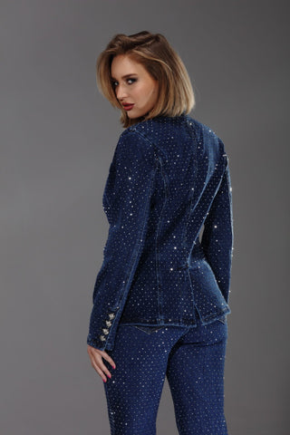 Rhinestone Rebel Blazer - Boutique Bella BellaBlazer