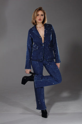 Rhinestone Rebel Blazer - Boutique Bella BellaBlazer