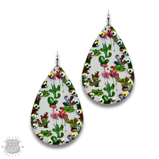 Rhinestone rim metal teardrop earring, last call - Boutique Bella BellaEarrings
