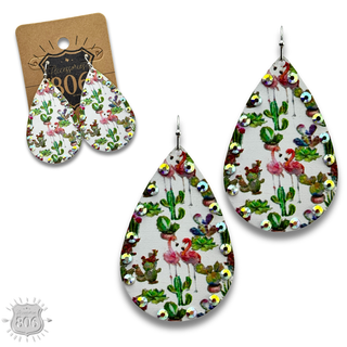 Rhinestone rim metal teardrop earring, last call - Boutique Bella BellaEarrings
