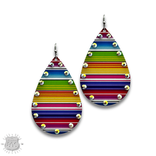 Rhinestone rim metal teardrop earring, last call - Boutique Bella BellaEarrings