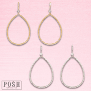 Rhinestone rimmed teardrop earrings, last call - Boutique Bella BellaEarrings