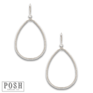 Rhinestone rimmed teardrop earrings, last call - Boutique Bella BellaEarrings