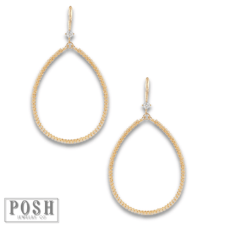 Rhinestone rimmed teardrop earrings, last call - Boutique Bella BellaEarrings