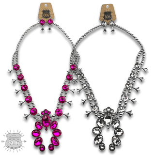 Rhinestone squash blossom necklace set - LC - Boutique Bella BellaJewelry Set