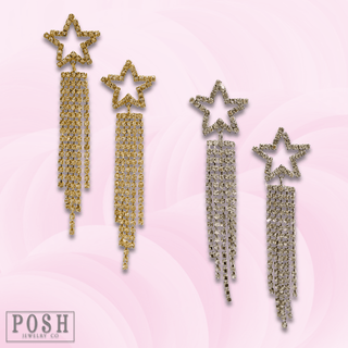Rhinestone star post earring - LC - Boutique Bella BellaEarrings