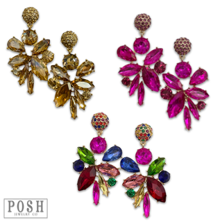 Rhinestone statement earring, last call - Boutique Bella BellaEarrings