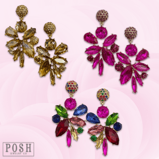 Rhinestone statement earring, last call - Boutique Bella BellaEarrings