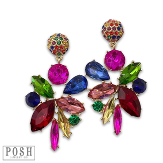 Rhinestone statement earring, last call - Boutique Bella BellaEarrings