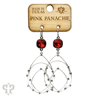 Rhinestone studded layered teardrop earring, Austrian crystal - Boutique Bella BellaEarrings