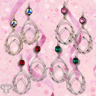 Rhinestone studded layered teardrop earring, Austrian crystal - Boutique Bella BellaEarrings
