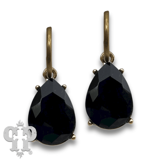 Rhinestone teardrop mini hoop earring - LC - Boutique Bella BellaEarrings