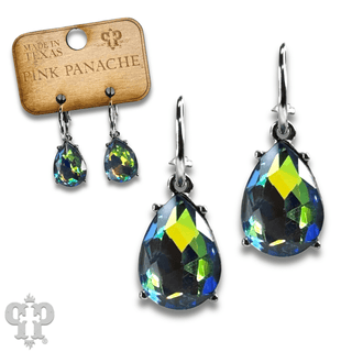 Rhinestone teardrop mini hoop earring - LC - Boutique Bella BellaEarrings