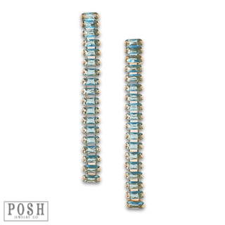Rhinestone tennis earring - Boutique Bella BellaEarrings