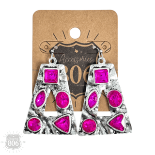 Rhinestone triangle earring - Boutique Bella BellaEarrings
