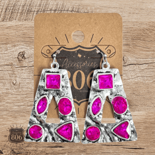 Rhinestone triangle earring - Boutique Bella BellaEarrings
