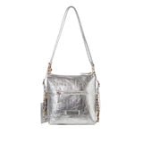 Ribbon Reverie Mini Convertible Hobo Gunmetal - Boutique Bella Bellapurse