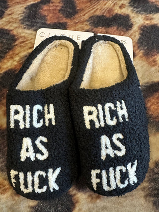Rich As F**K Slippers - Boutique Bella Bellaslippers