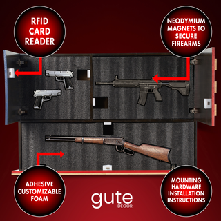 Tactical Rustic Hidden American Flag Gun Storage With Trap Door Wall Storage 35 X 22 5 Firearm Magaz
