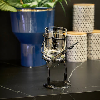 Rifle Hunter Whiskey Glass Bullet Glass Metal Cup Holder Guns Whiskey Scotch Liquor Cup Holder Holds - Boutique Bella Bella