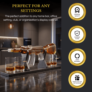 Rifle M16 Gun Decanter Premium Barware Gift Elegant Drinkware Collection - Boutique Bella BellaDecanter Sets
