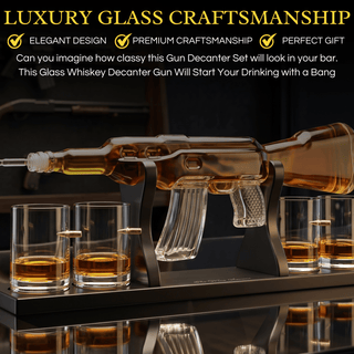 Rifle M16 Gun Decanter Premium Barware Gift Elegant Drinkware Collection - Boutique Bella BellaDecanter Sets