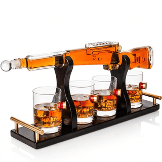 Rifle Whiskey Decanter Premium Barware Gift Elegant Drinkware Collection - Boutique Bella BellaDecanter Sets