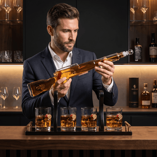 Rifle Whiskey Decanter Premium Barware Gift Elegant Drinkware Collection - Boutique Bella BellaDecanter Sets