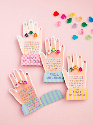 Ring & Nail Sticker Sets - Assorted - Boutique Bella BellaAdjustable Ring