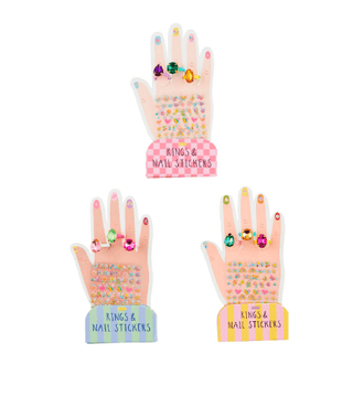 Ring & Nail Sticker Sets - Assorted - Boutique Bella BellaAdjustable Ring