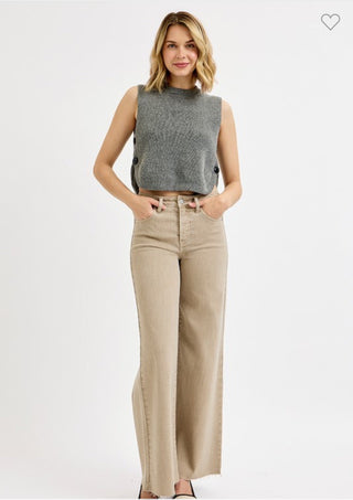 Risen High Rise Palazzo Pants - Boutique Bella Bellajeans