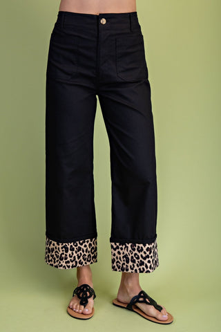 Roam Free Leopard Cropped Pants - Boutique Bella BellaPants