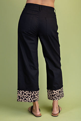 Roam Free Leopard Cropped Pants - Boutique Bella BellaPants