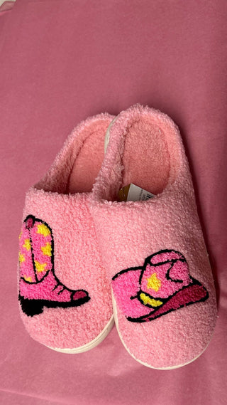 Rodeo Queen Super Fuzzy Slipper Slides - Boutique Bella Bella