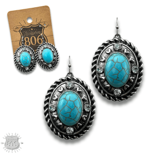 Rope edge oval earring - LC - Boutique Bella BellaEarrings