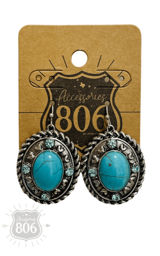 Rope edge oval earring - LC - Boutique Bella BellaEarrings