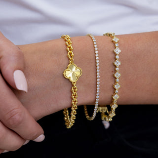Rosalie Clover Chain Bracelet - Boutique Bella BellaBracelet